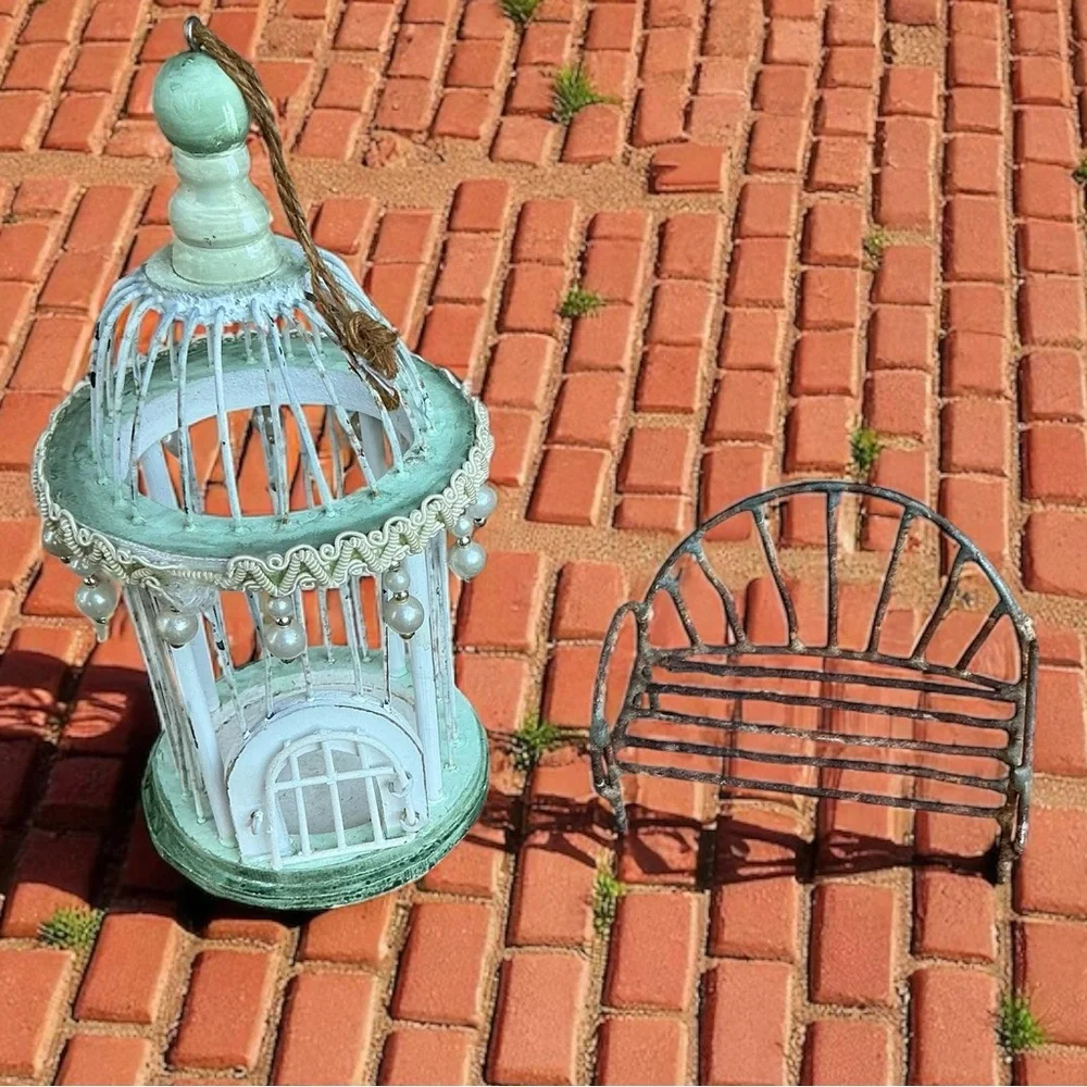 Vintage fairy garden